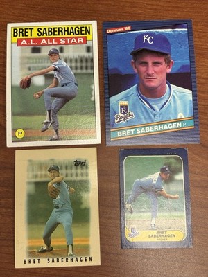 Bret Saberhagen Kansas City Royals lot of 90 (37 different) cards