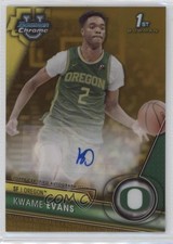 2023-24 Bowman U Chrome Prospect Gold Refractor 33/50 KJ Evans Kwame Auto 1o6w