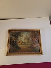 19th Century Framed Oil Painting By CEDONI Artist Signed 9.5x7