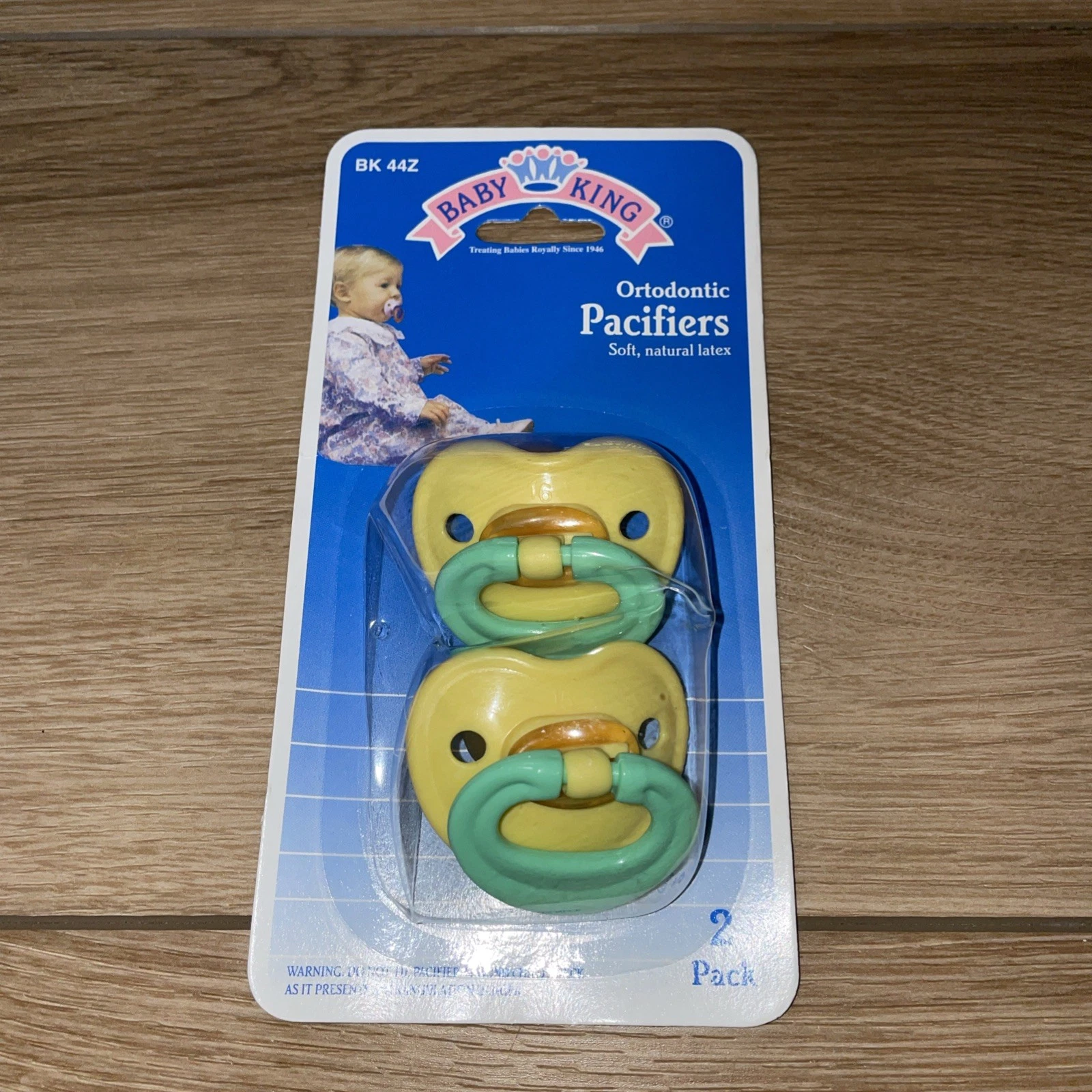 Vintage 1991 Baby King Orthodontic Latex Pacifiers Yellow Green New
Opens in a new window or tab