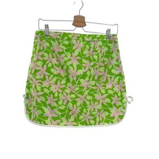 Lilly Pulitzer Vintage Skort Chilean Ave Floral Print Lime Green Pink Small