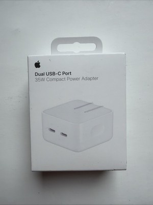 Genuine Apple 35W Dual USB-C Port Compact Power Adapter A2571 for MacBook iPhone