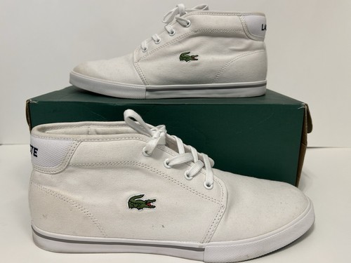 Lacoste Ampthill Weiß Herren Turnschuhe Größe 9 US