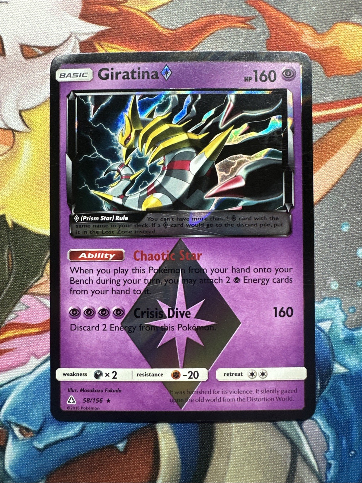 Pokémon Giratina Prism Star 58/156 Sm-Ultra Prism Holo