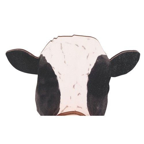 Cow Head Wearing Glasses Statues Wooden Decorative Cow Eyeglasses Display Sta UK - Picture 15 of 24