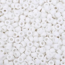 AUREHEN 300PCs Silicone Pony Beads for Hair Braiding, White Colors 6 9mm S...