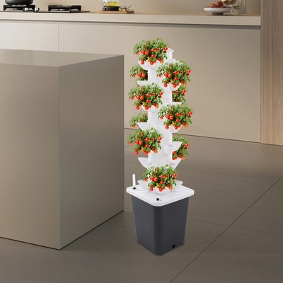 7 Tier Hydroponic Grow Tower Hydroponics Towering Equipment Kits for Garden Home