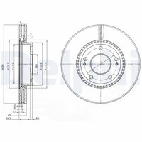 2X Bremsscheibe Delphi BG3861C FüR KIA CEE Magentis Sportage Sonata SW Hyundai 2