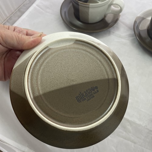 Mikasa Studio Kiln Ben Seibel set di 5 tazze e piattini arte del vasaio - Foto 5 di 5