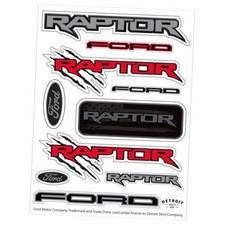 Ford Raptor Stickers Sheet - 10 Performance Truck Decals Official Ford