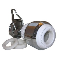 09-1225 Dual Thread Swivel Spray Faucet with Shut Off, White