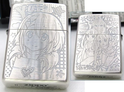 K-ON!! Yui Hirasawa Double-sided Zippo Oil Lighter 2011 MIB Rare