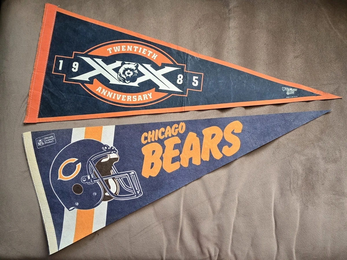 Chicago Bears Football 1985 Vintage Sports Pennants and Flags for