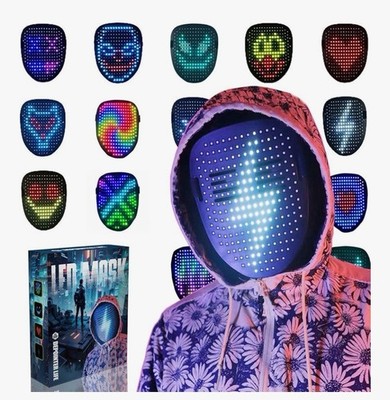 Depointer Life Led Mask with Gesture Sensing,Unisex LED Lighted Face Transformin