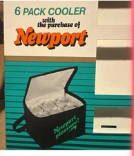 Vintage 1990s Newport Pleasure Cigarettes 6 Pack Soft Sided Cooler Rare