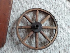 Antique Wooden Spoke 10" Wheel for Childs Coaster Wagon Primitive Goat Cart