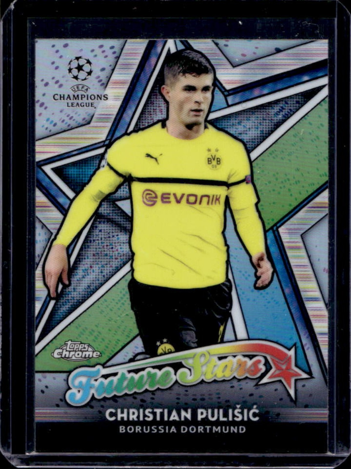 2018 Topps Chrome UEFA Christian Pulisic Future Stars #FS-CP Dortmund
