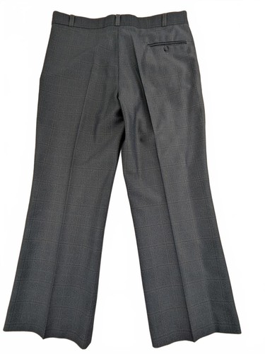 Grey Check Wide Leg Trousers Tailored Smart Formal