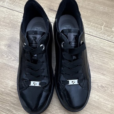 Rieker Sneaker Low Top Schwarz mit Schnürung, EU 38 Damen