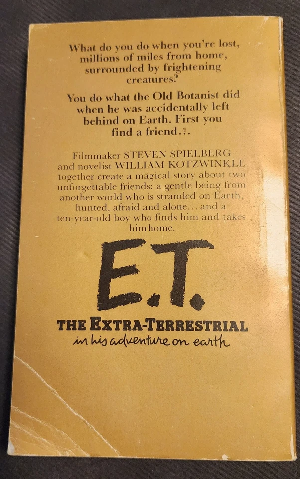 E.T. THE EXTRA-TERRESTRIAL by William Kotzwinkle 1982 Vintage Book Foto 2 de 4
