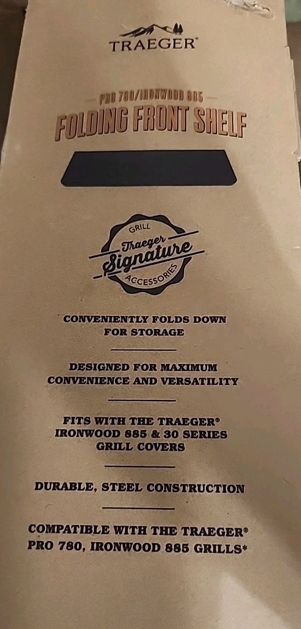Traeger Pro 780/ Ironwood 885 Folding Front Shelf