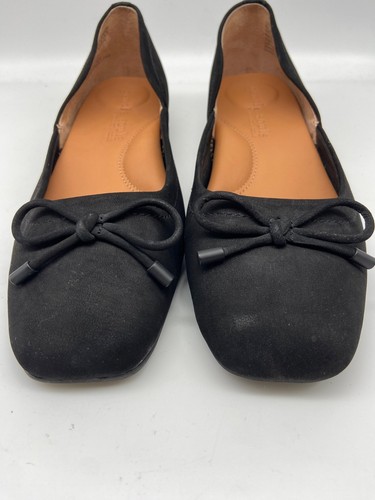 Zapatos planos de terciopelo Gentle Souls by Kenneth Cole para mujer talla 8 negros marinero ballet - Imagen 3 de 12