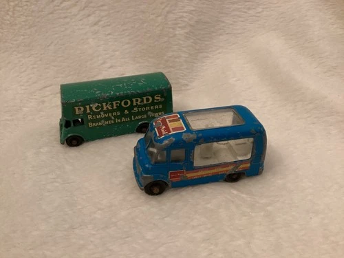 Matchbox ~ Lesney Pickford Removal Van No. 46 & Commer Ice Cream Canteen No. 47
