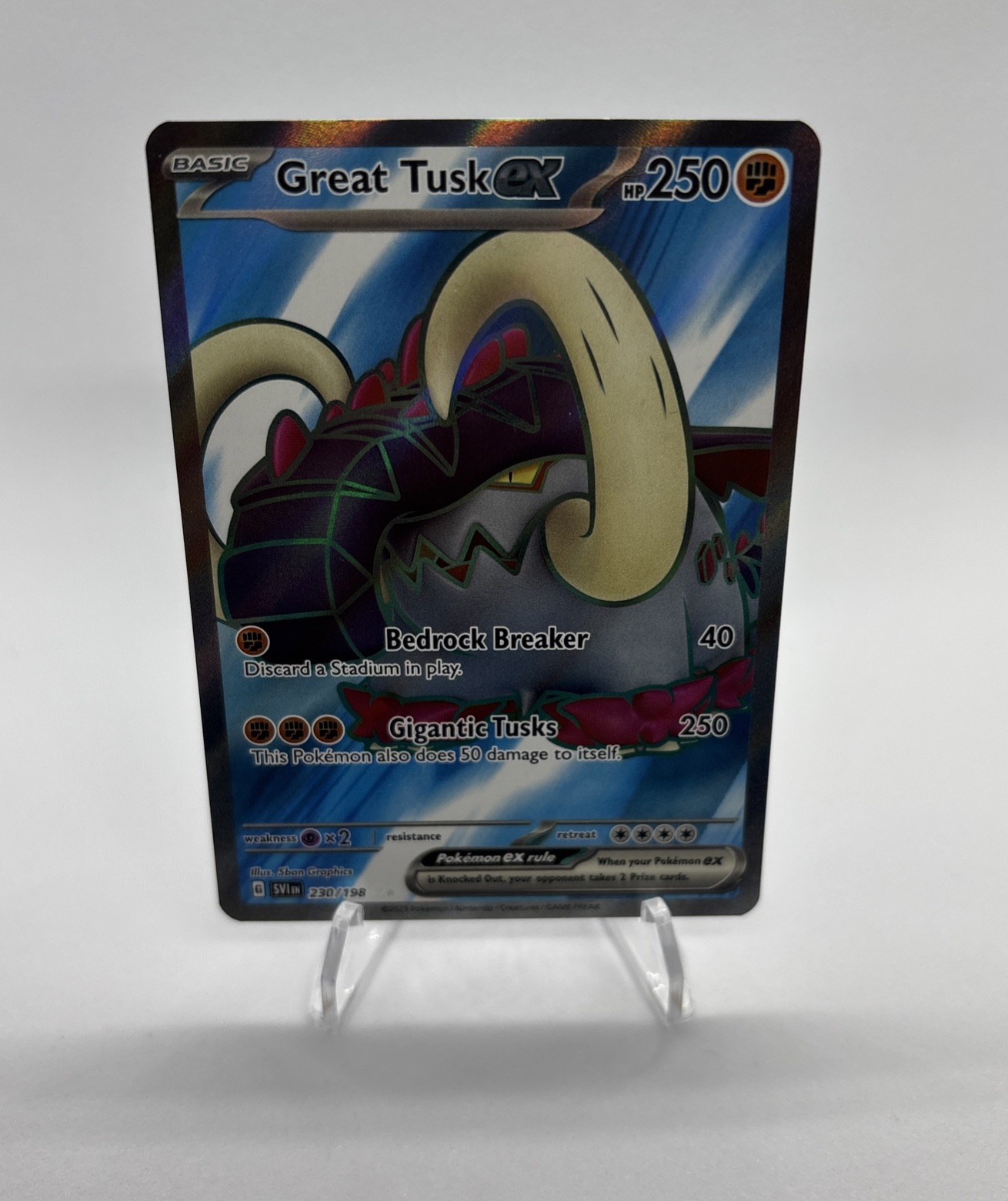 Pokemon Scarlet & Violet 230/198 Great Tusk EX- NM