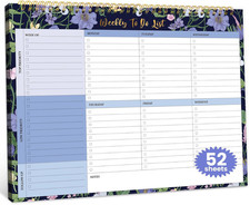 Weekly to Do List Notepad with 52 Undated Sheets 8.5" 11" - Undated Weekly Plann