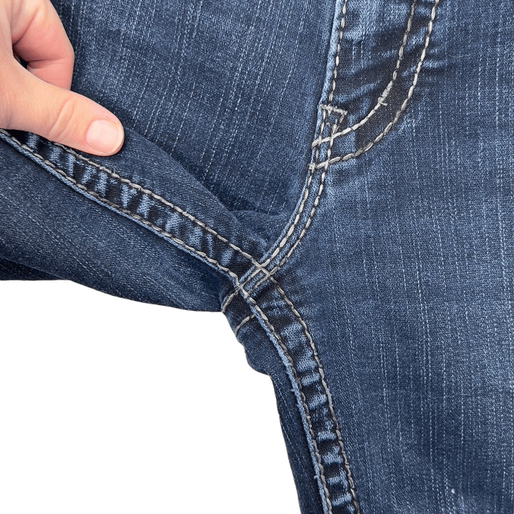 Silver Suki Surplus Bootcut Button Fold Pocket Je… - image 7