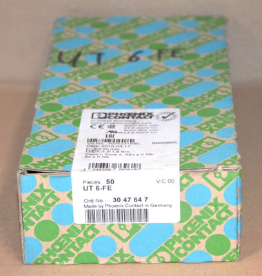 Phoenix Contact 3047647 Durchgangsklemme 50 Stück UT 6-FE NEU OVP versiegelt