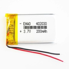 3.7V 200mAh lipo Rechargeable battery For Mp3 Bluetooth headphone DVD GPS 402030