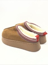 Genuine Suede Fuzzy Slippers for Women Winter Warm House Shoes Cozy Size: 37