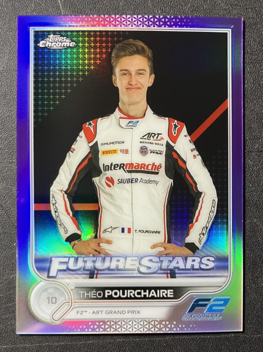 /399 Purple Refractor Theo Pourchaire #86 - 2022 Topps Chrome Formula 1 F1 F2 NM