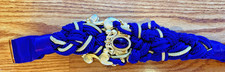 CAROLYN TANNER DESIGNS PURPLE Vintage 80's BELT- Braided silk w/large Medallion