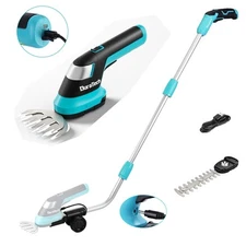 DURATECH 3-in-1 Cordless Electric 7.2V Grass Trimmer Hedge Shears Extension Pole