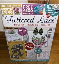 TATTERED LACE MAGAZINE 48 Complete with Die FUCHSIA BLOOMS 