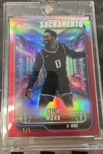 2024-25 Topps Chrome - Malik Monk #141 RED REFRACTOR 1/5!!!  RARE!