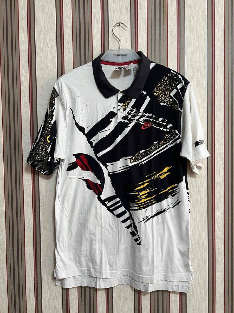 M*n様 Nike ゴールキーパーシャツ サイン入り　震災復興 チャリティ　都築 NIKE Challenge Court French Open 1993 R. Krajicek Tennis Shirt Top