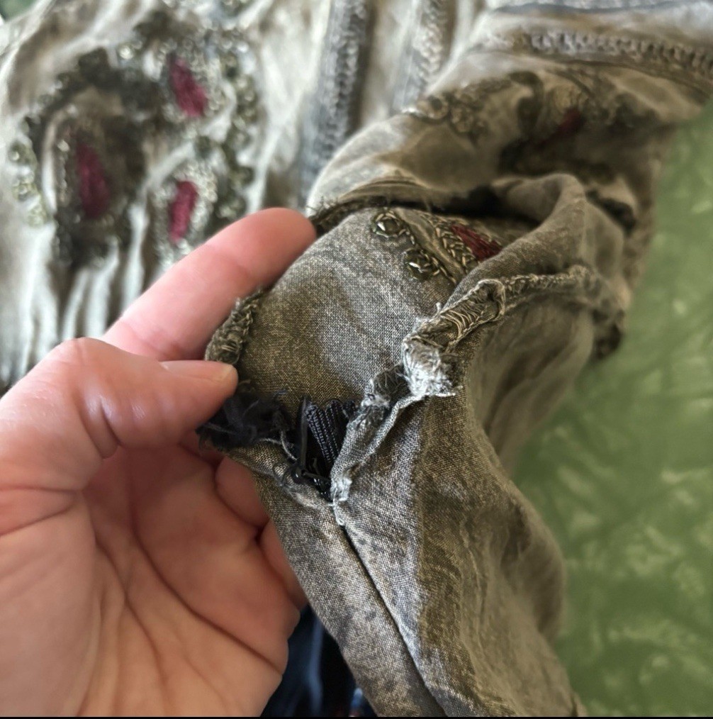 Young Threads Patchwork Embroidered Maxi Dress Hi… - image 7