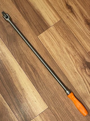 Snap-on SNH24B 1/2” Drive Orange Hard Handle Breaker Bar 24” Heavy Duty Tool