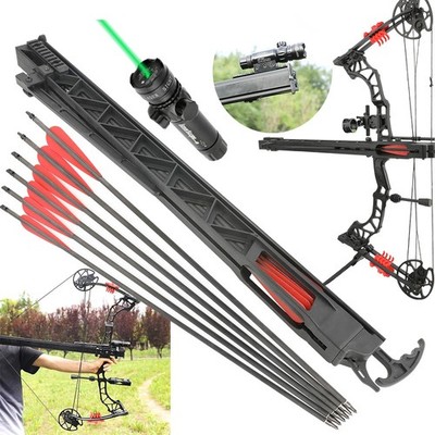 Compoundbogen Schneller Bogen Schütze Launcher Bogen Dauerschießassi 6X Pfeile