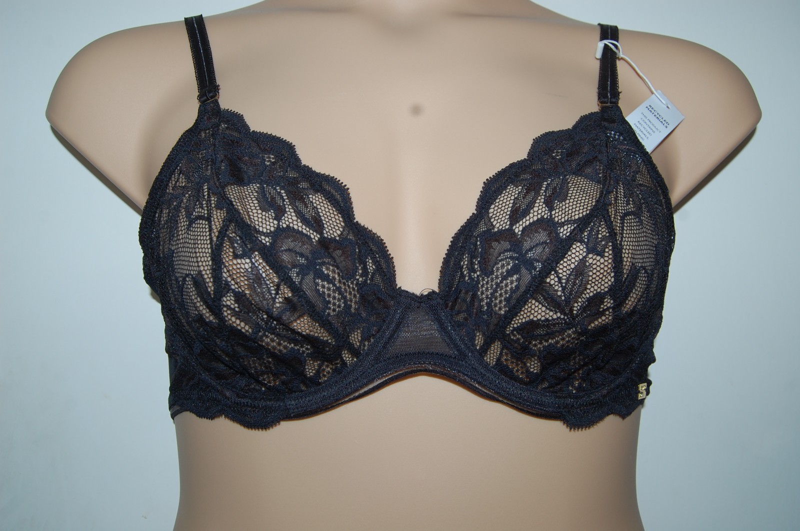 John Lewis And/Or Wren Balcony Bra Underwired Non Padded Black Mix UK 38DD BNWT