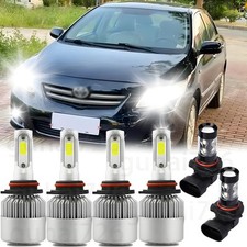 6x For Toyota Corolla 2005-2008 Led Headlight Fog Light Bulbs White Combo Kit