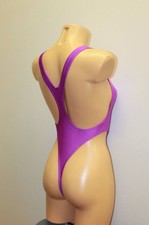 Women Thong One-piece Leotard 202-07 Racerback Lilac Spandex Size L