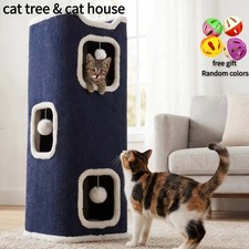 Multi-tier Indoor Cat House and Cat Trees Tower Plush