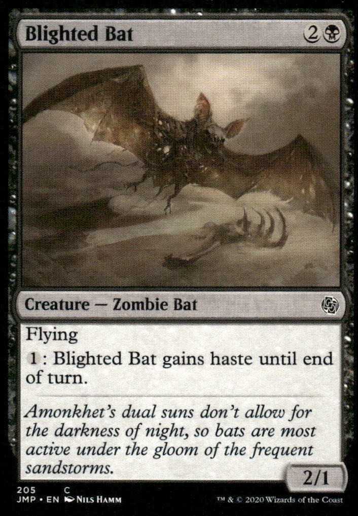 Blighted Bat #205 Jumpstart MTG Magic the Gathering card