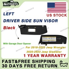 Left Sun Visor W/ Garage Door opener for18-23 jeep Wrangler Gladiator 6BR80TX7AQ