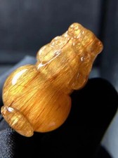 Natural Gold Rutilated Quartz Crystal Necklace Pendant Shape AAAAA