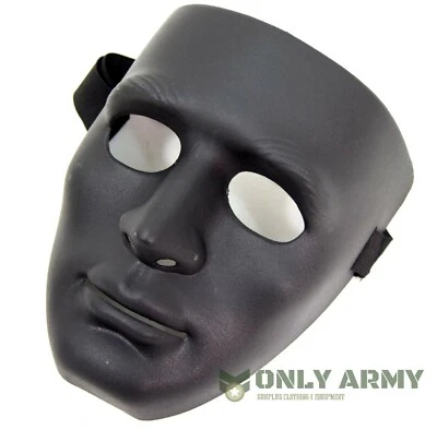 ABS MOULDED PLASTIC Special Forces schwarze Schutzmaske Vollgesichtsmaske Hockey Airsoft Kunststoff ABS Schild